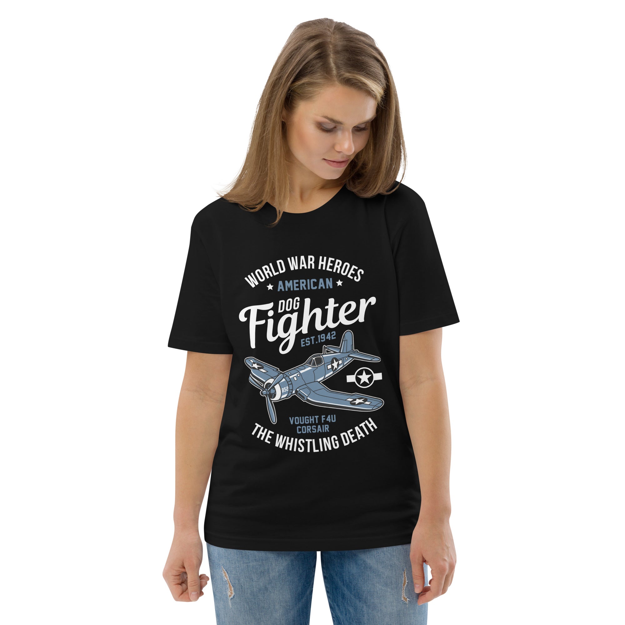 Iconic Vought F4U Corsair Aviation Graphic | Organic Unisex Short Sleeve T-Shirt