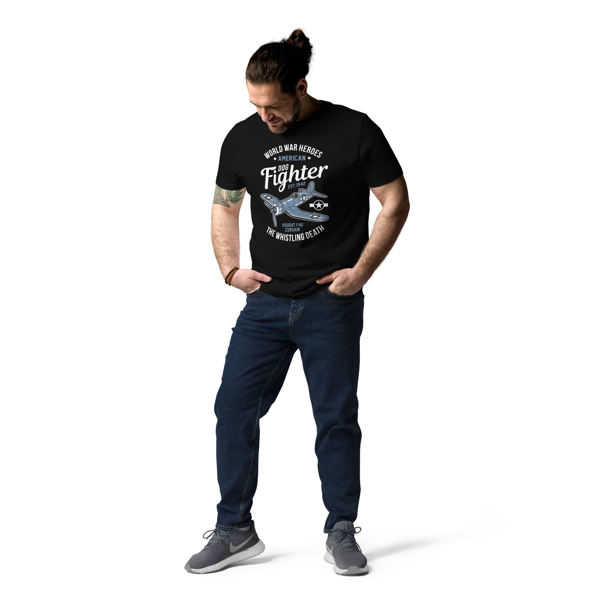 Iconic Vought F4U Corsair Aviation Graphic | Organic Unisex Short Sleeve T-Shirt