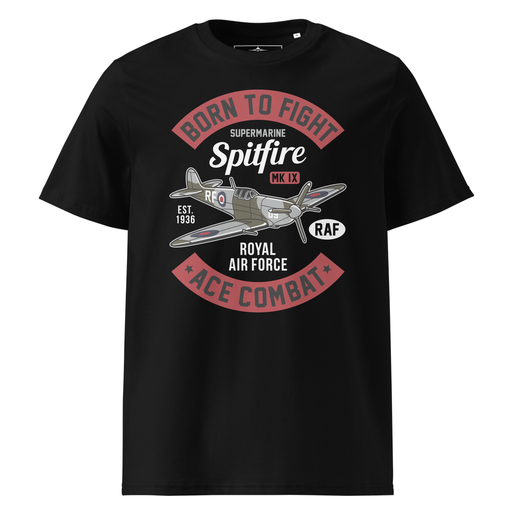 Timeless Supermarine Spitfire Aviation Graphic | Organic Unisex Short Sleeve T-Shirt