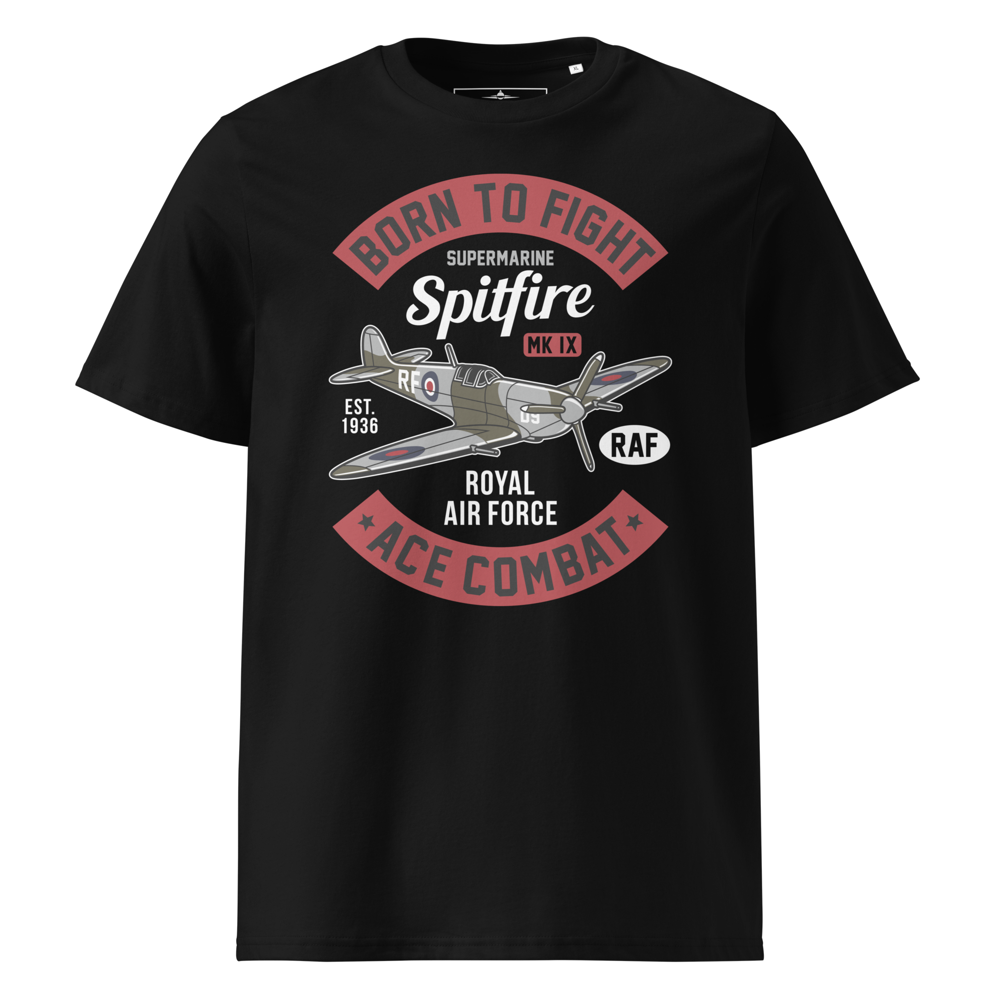 Timeless Supermarine Spitfire Aviation Graphic | Organic Unisex Short Sleeve T-Shirt