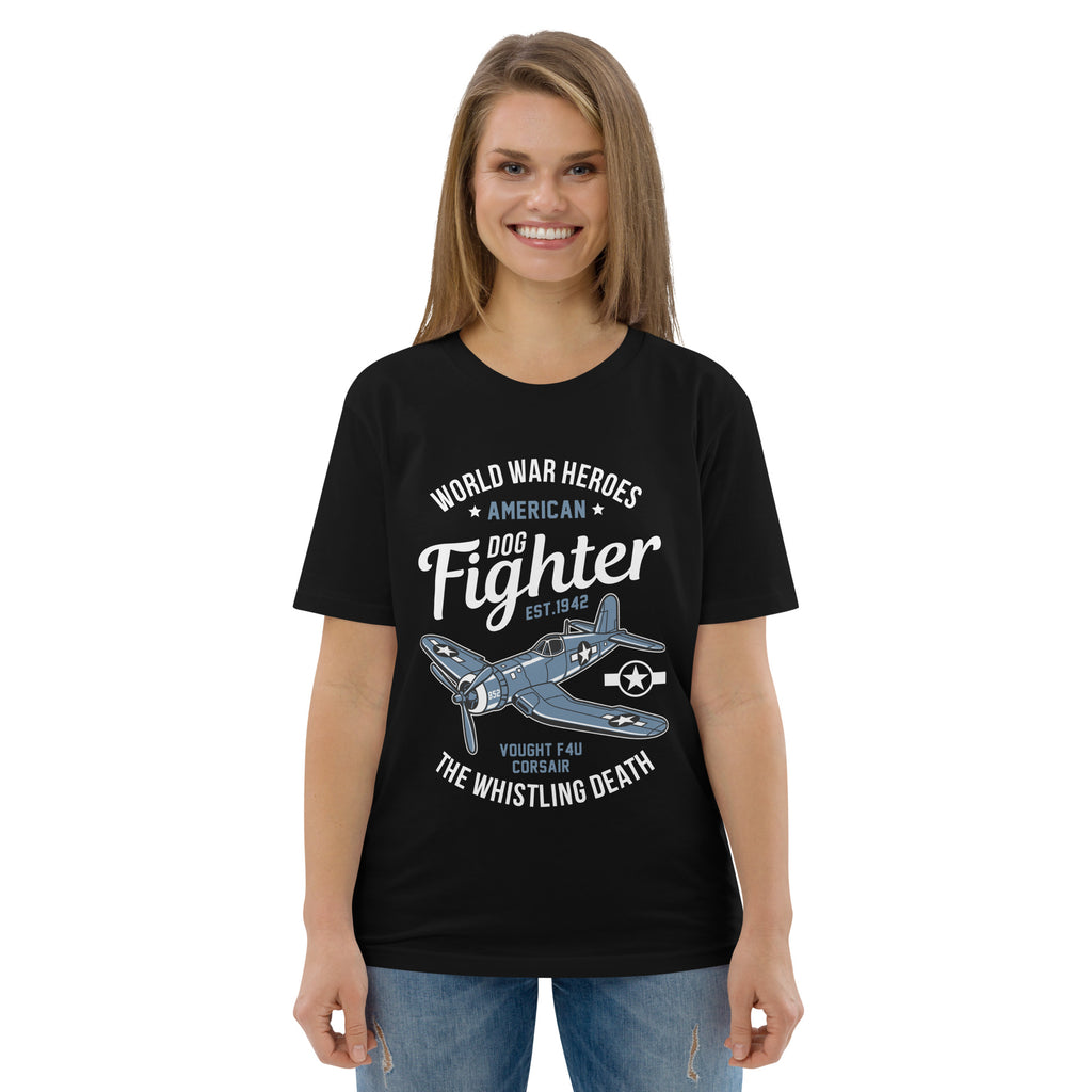 Iconic Vought F4U Corsair Aviation Graphic | Organic Unisex Short Sleeve T-Shirt