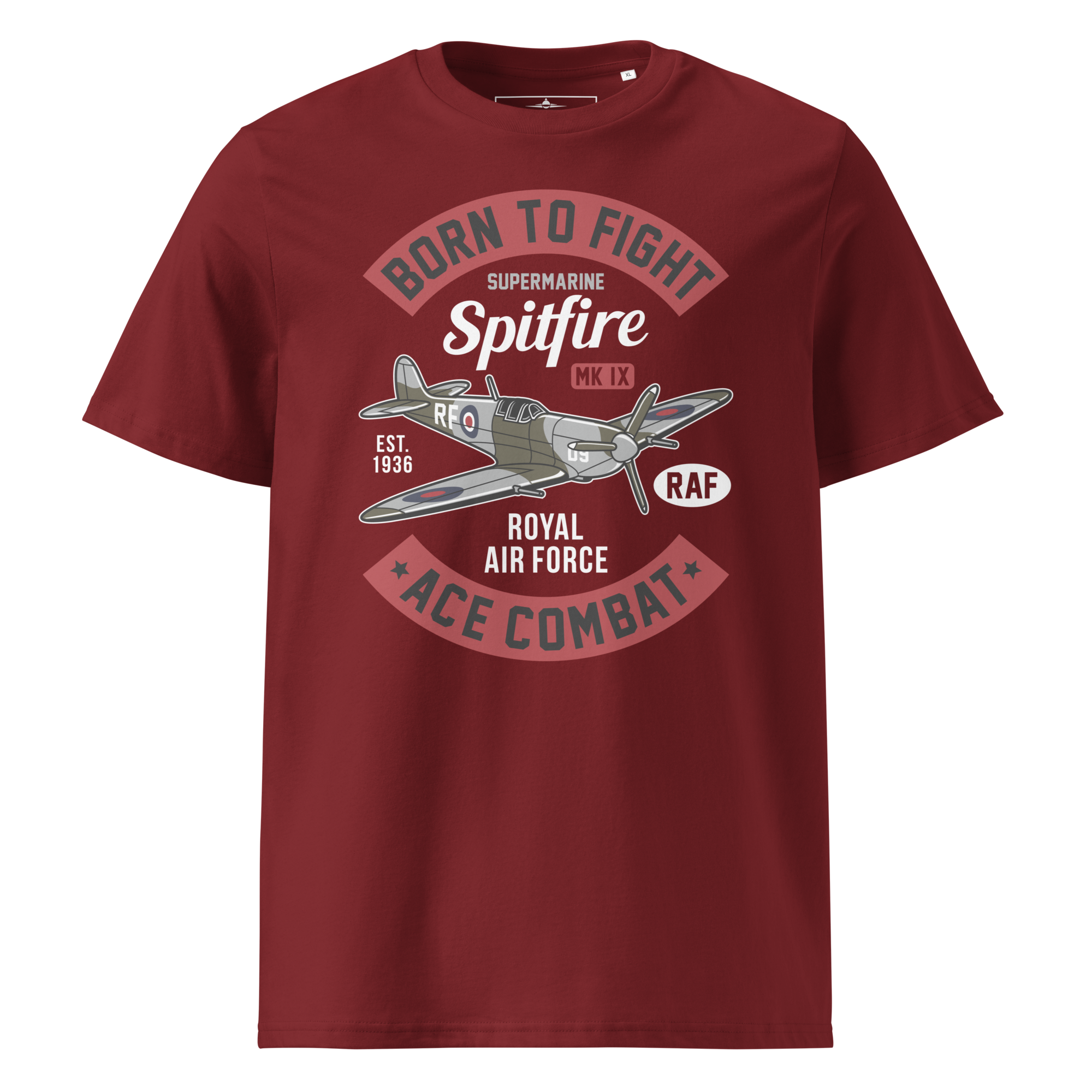 Timeless Supermarine Spitfire Aviation Graphic | Organic Unisex Short Sleeve T-Shirt