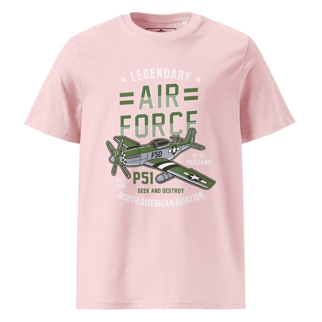 Legendary P-51 Mustang Aviation Graphic | Organic Unisex Short Sleeve T-Shirt