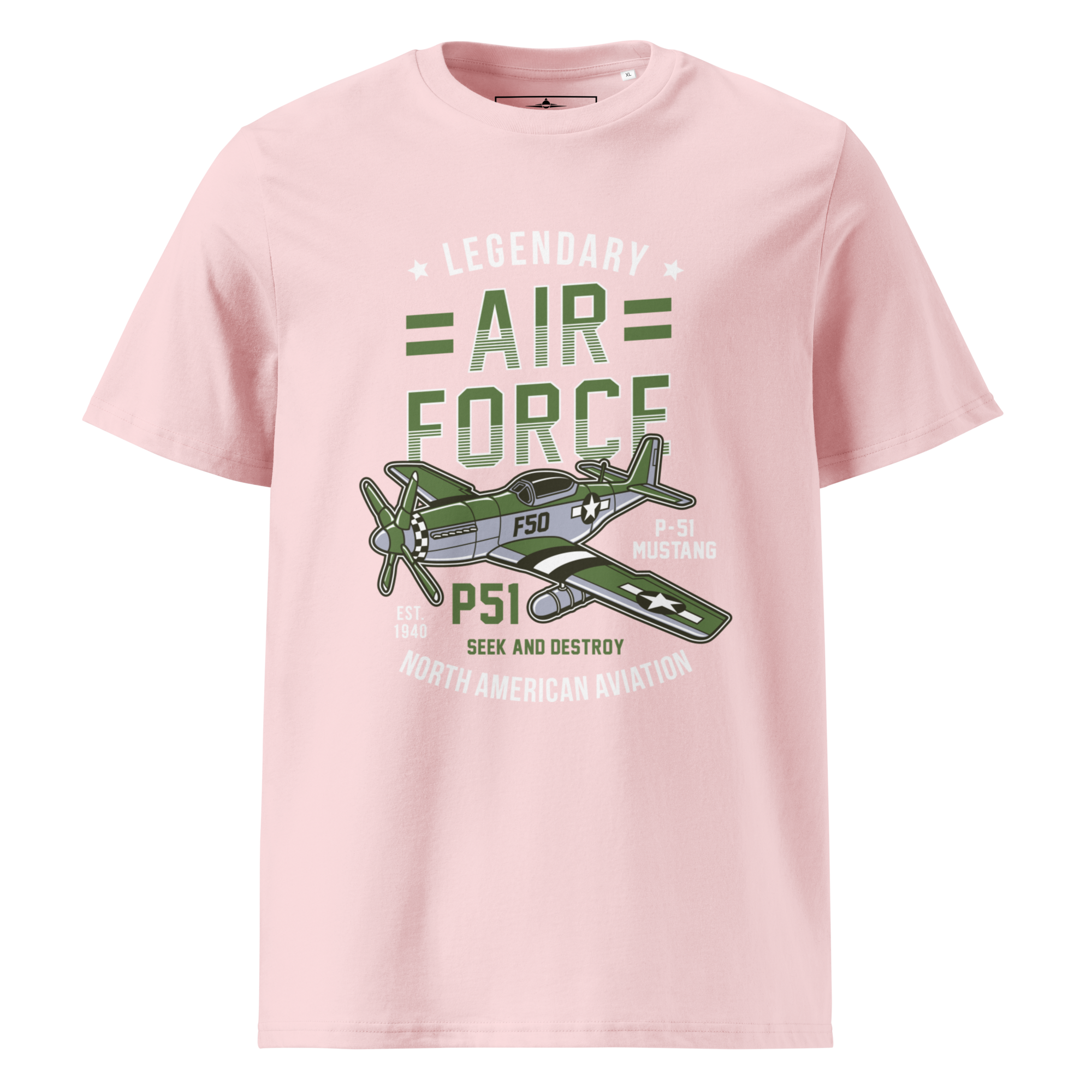 Legendary P-51 Mustang Aviation Graphic | Organic Unisex Short Sleeve T-Shirt