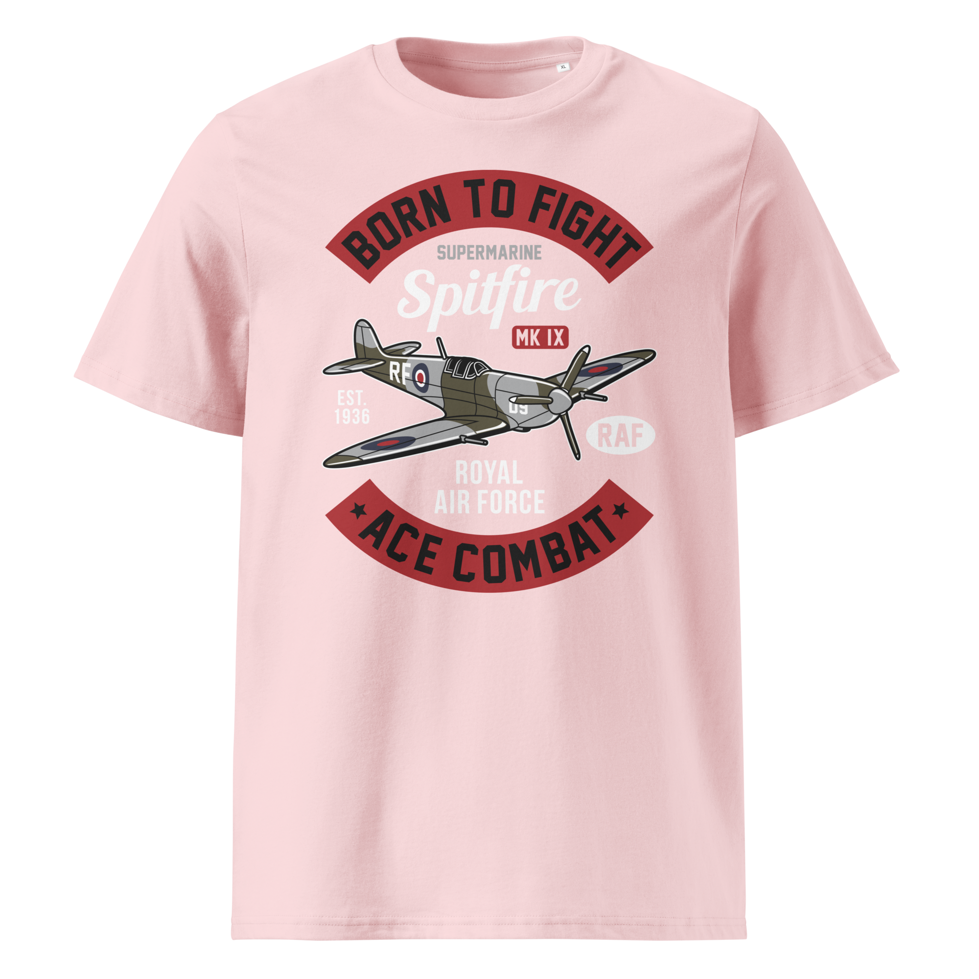 Timeless Supermarine Spitfire Aviation Graphic | Organic Unisex Short Sleeve T-Shirt