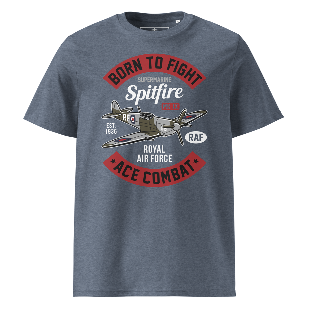 Timeless Supermarine Spitfire Aviation Graphic | Organic Unisex Short Sleeve T-Shirt