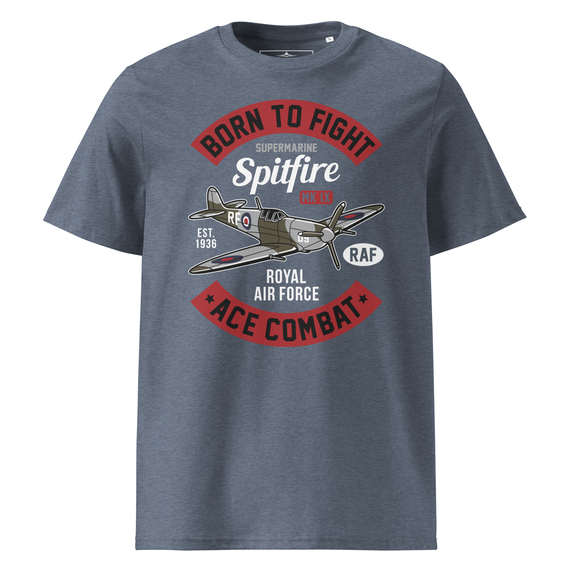 Timeless Supermarine Spitfire Aviation Graphic | Organic Unisex Short Sleeve T-Shirt
