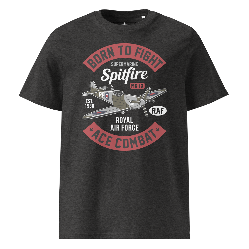 Timeless Supermarine Spitfire Aviation Graphic | Organic Unisex Short Sleeve T-Shirt