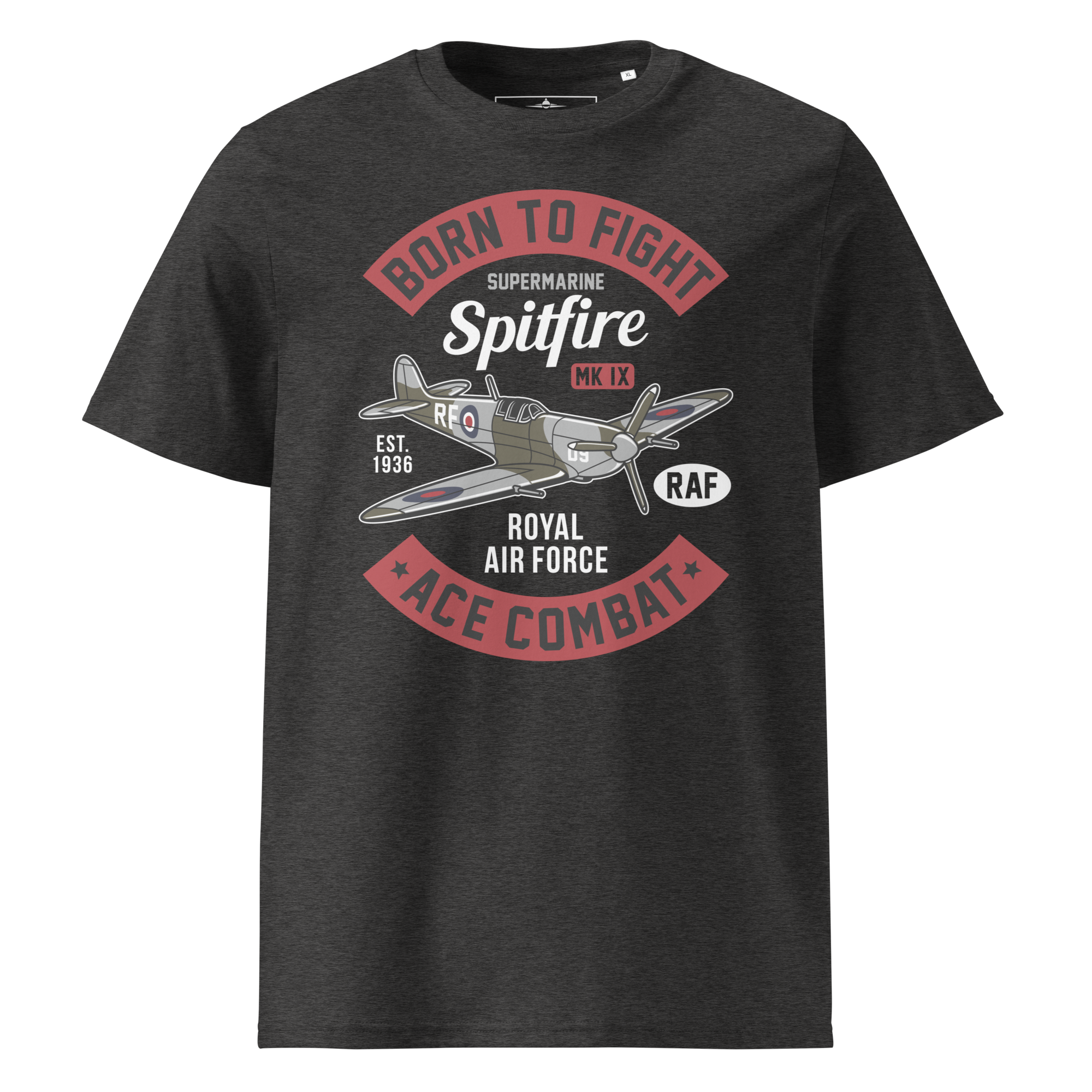 Timeless Supermarine Spitfire Aviation Graphic | Organic Unisex Short Sleeve T-Shirt