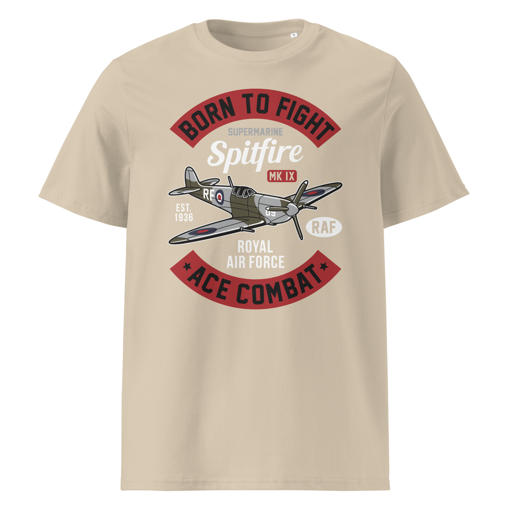 Timeless Supermarine Spitfire Aviation Graphic | Organic Unisex Short Sleeve T-Shirt