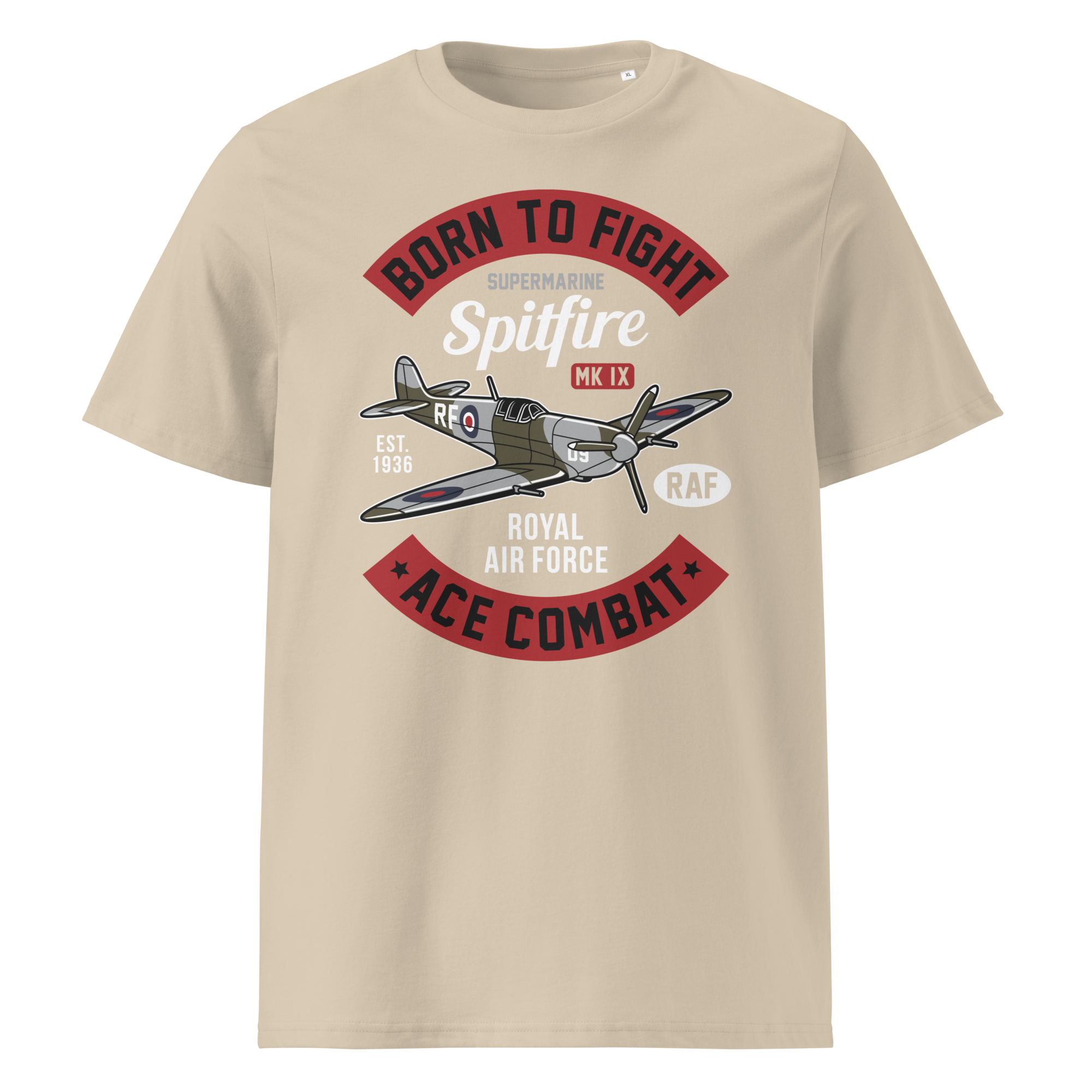 Timeless Supermarine Spitfire Aviation Graphic | Organic Unisex Short Sleeve T-Shirt