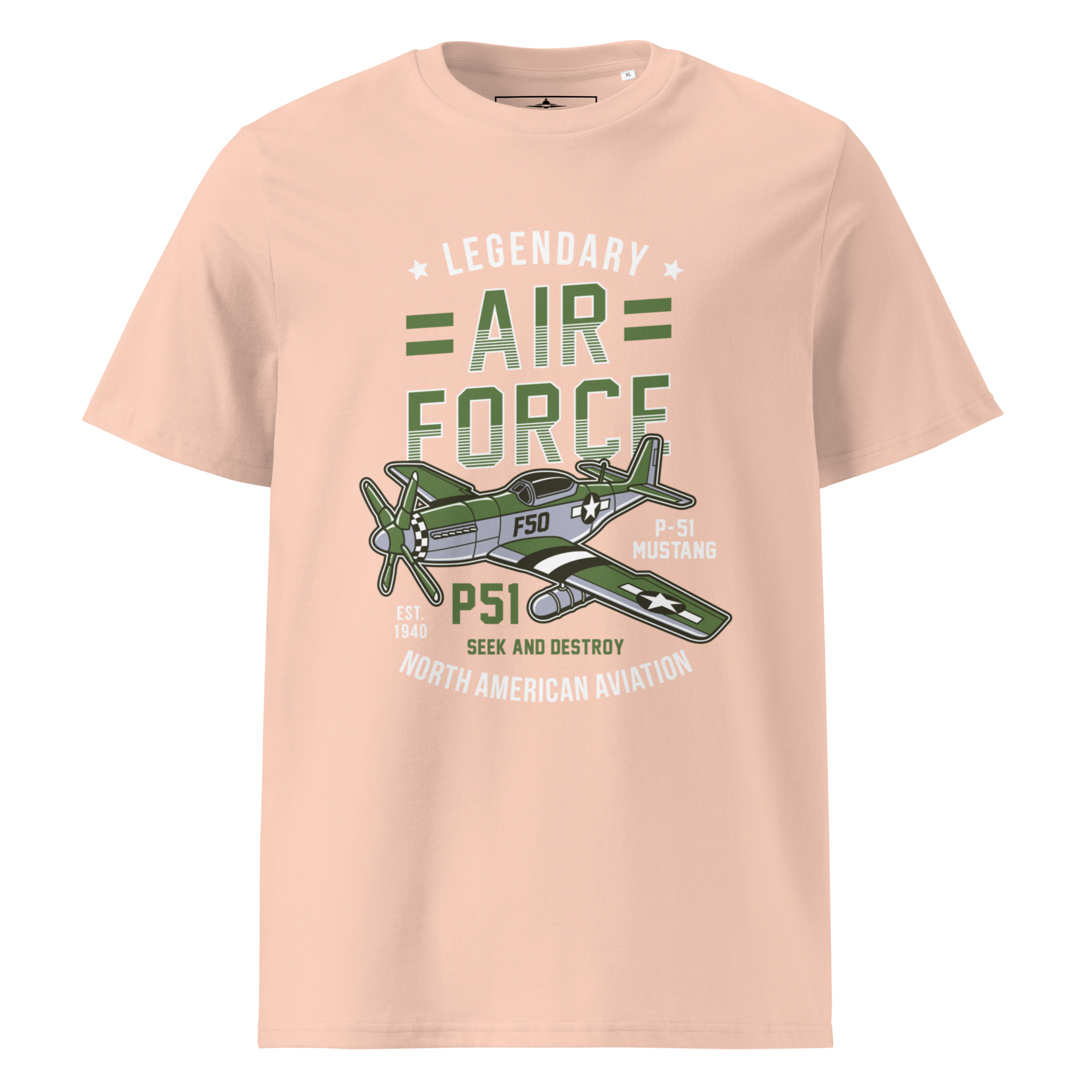 Legendary P-51 Mustang Aviation Graphic | Organic Unisex Short Sleeve T-Shirt