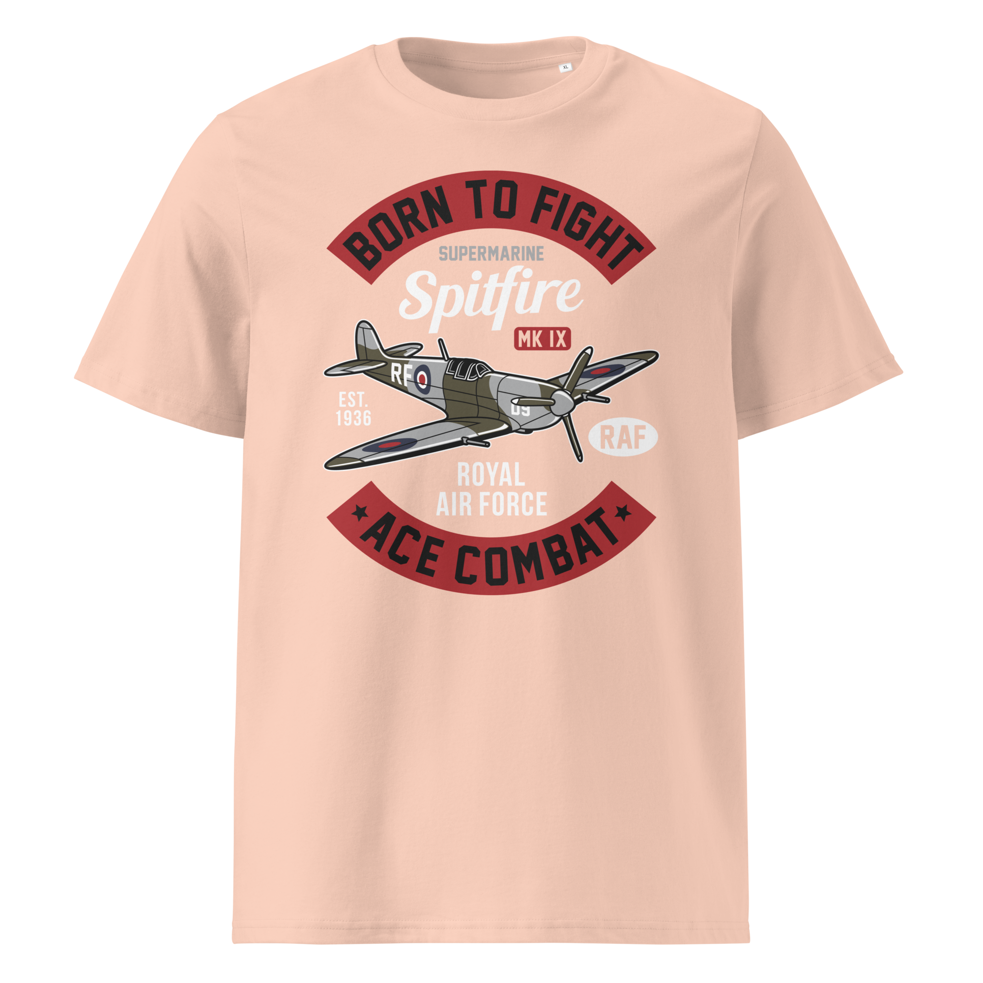 Timeless Supermarine Spitfire Aviation Graphic | Organic Unisex Short Sleeve T-Shirt