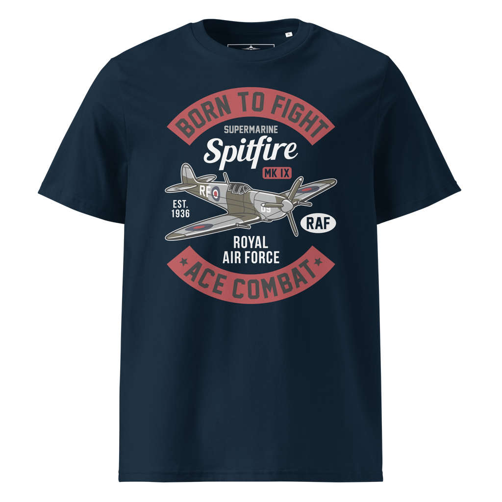 Timeless Supermarine Spitfire Aviation Graphic | Organic Unisex Short Sleeve T-Shirt