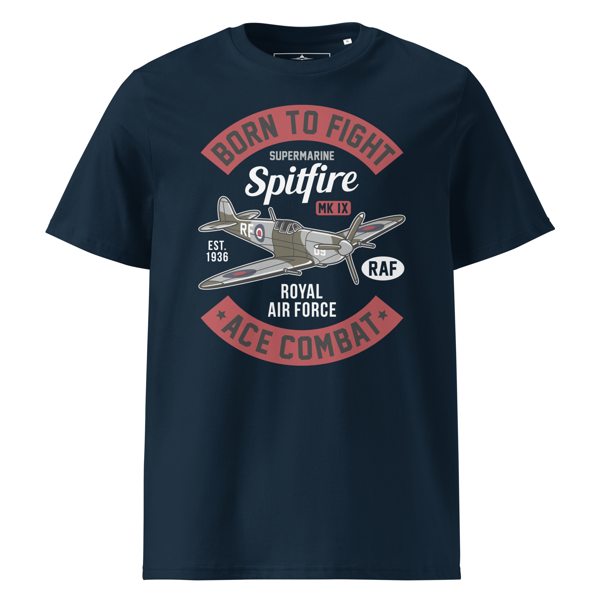 Timeless Supermarine Spitfire Aviation Graphic | Organic Unisex Short Sleeve T-Shirt