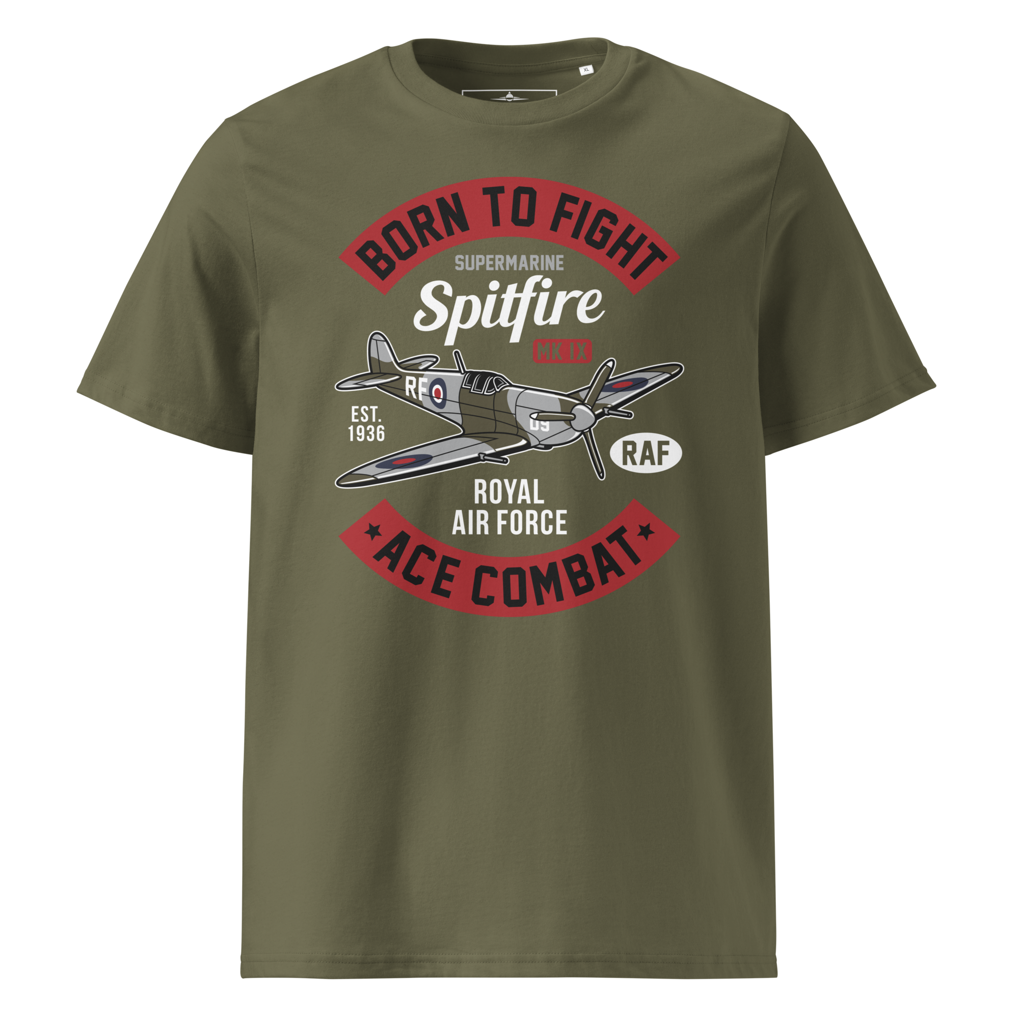 Timeless Supermarine Spitfire Aviation Graphic | Organic Unisex Short Sleeve T-Shirt