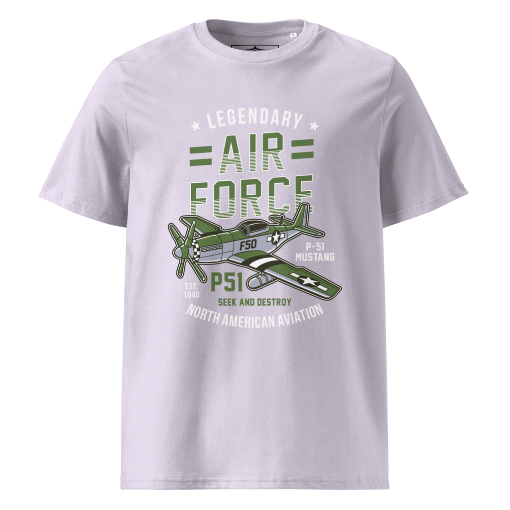 Legendary P-51 Mustang Aviation Graphic | Organic Unisex Short Sleeve T-Shirt
