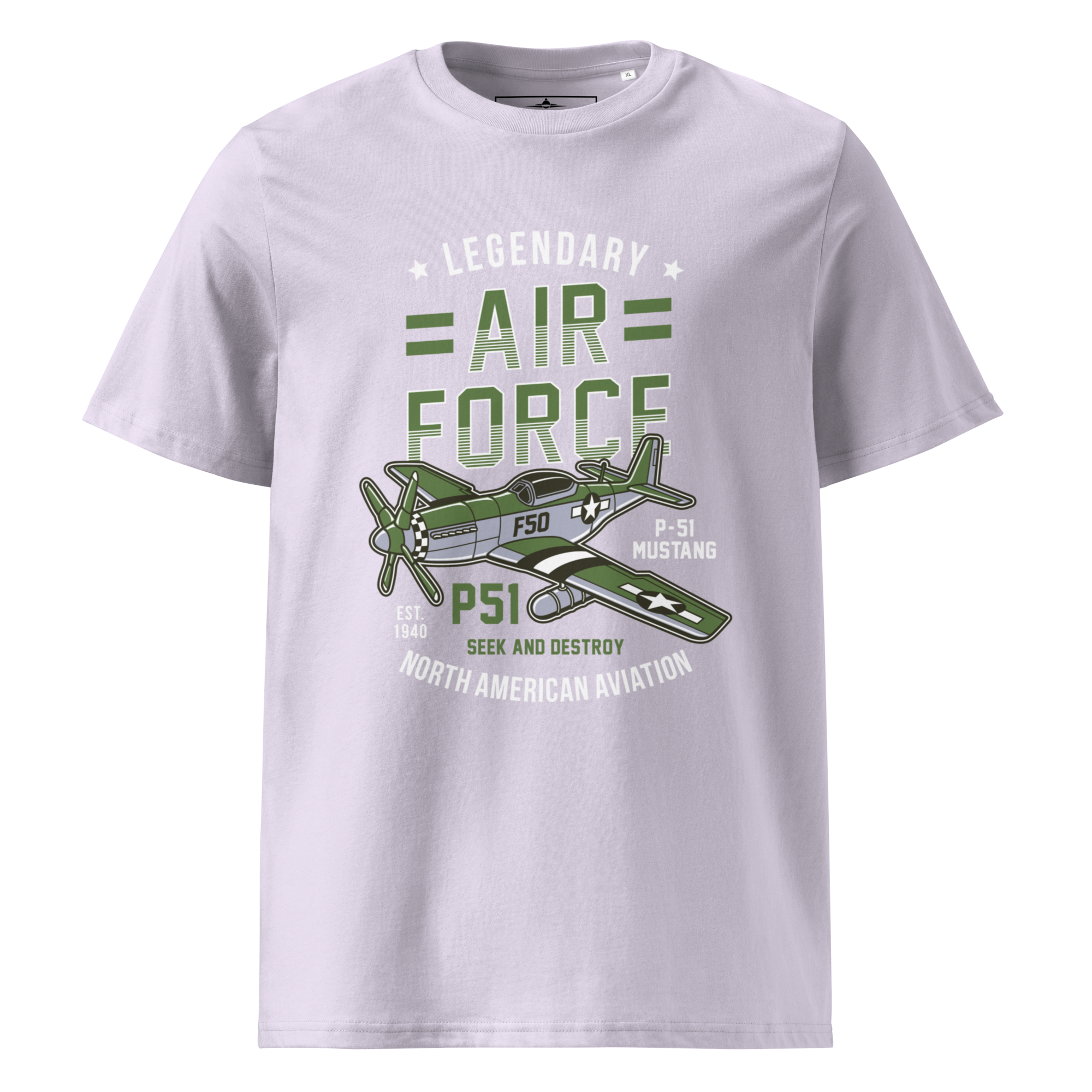 Legendary P-51 Mustang Aviation Graphic | Organic Unisex Short Sleeve T-Shirt