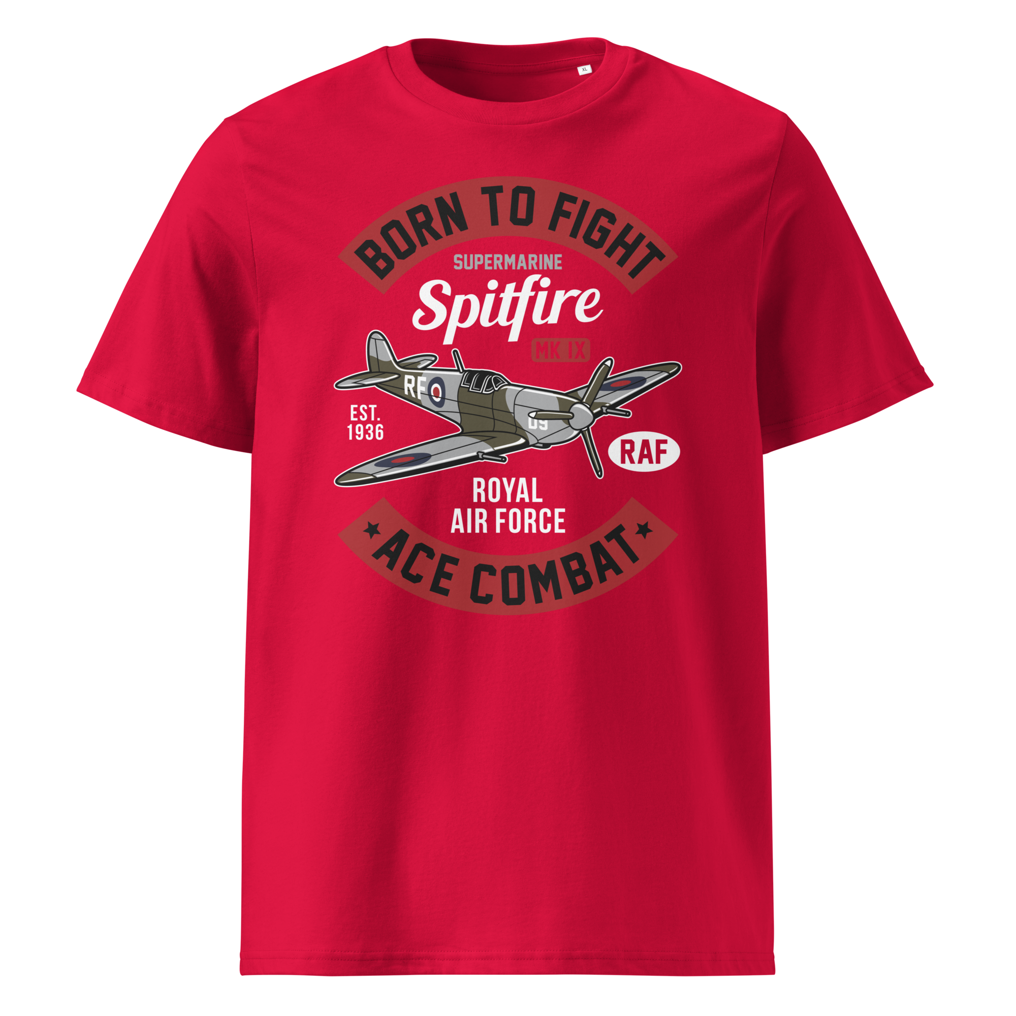 Timeless Supermarine Spitfire Aviation Graphic | Organic Unisex Short Sleeve T-Shirt