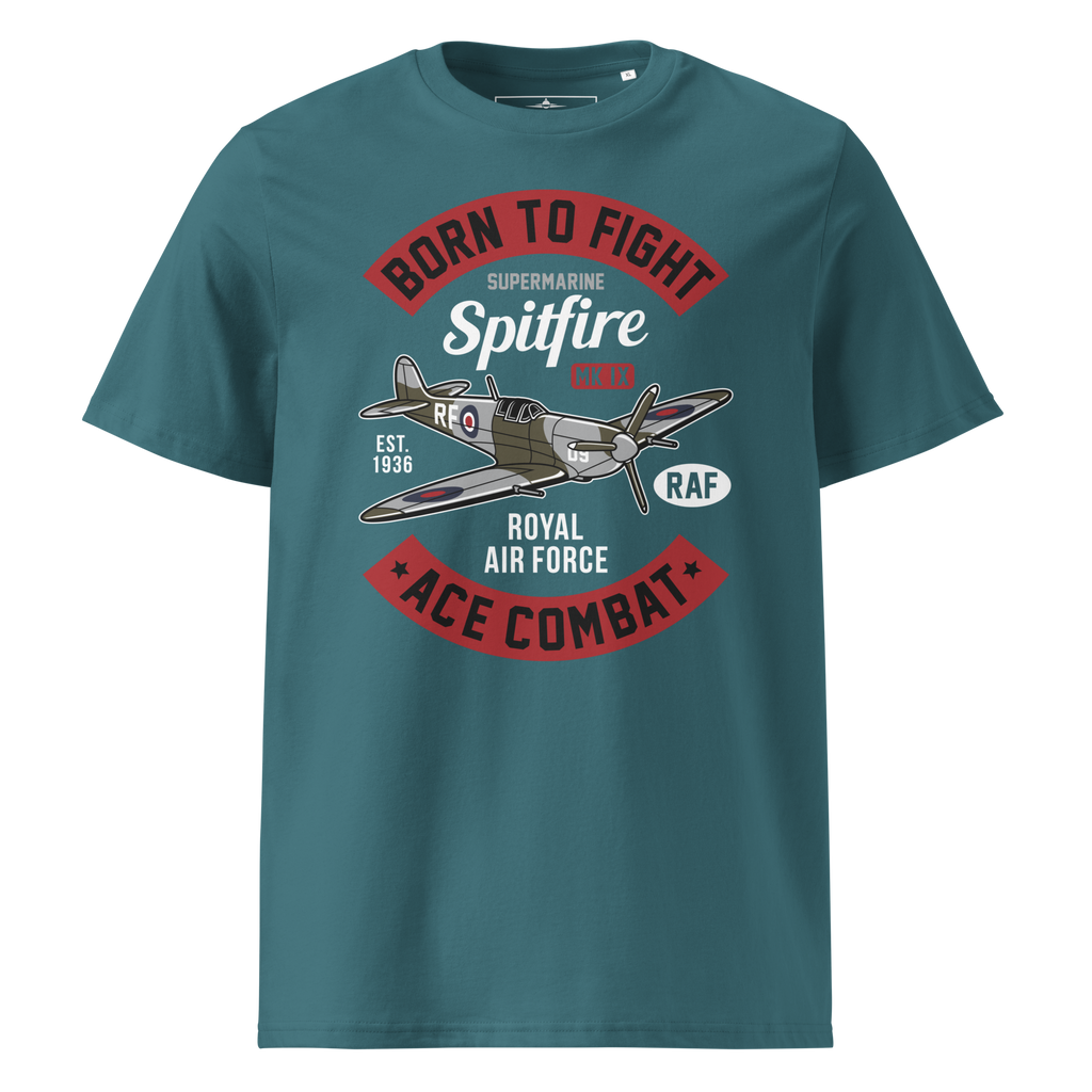 Timeless Supermarine Spitfire Aviation Graphic | Organic Unisex Short Sleeve T-Shirt