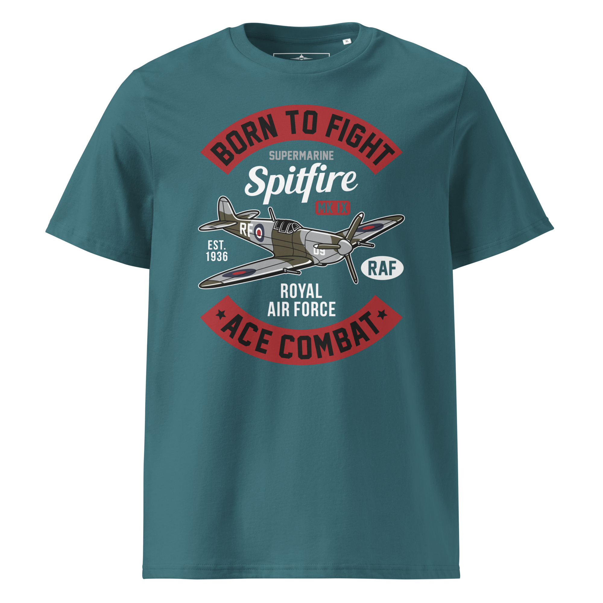Timeless Supermarine Spitfire Aviation Graphic | Organic Unisex Short Sleeve T-Shirt