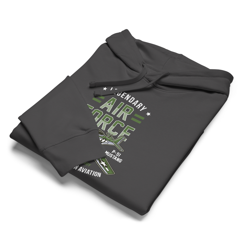 Legendary P-51 Mustang Aviation Graphic | Organic Unisex Hoodie