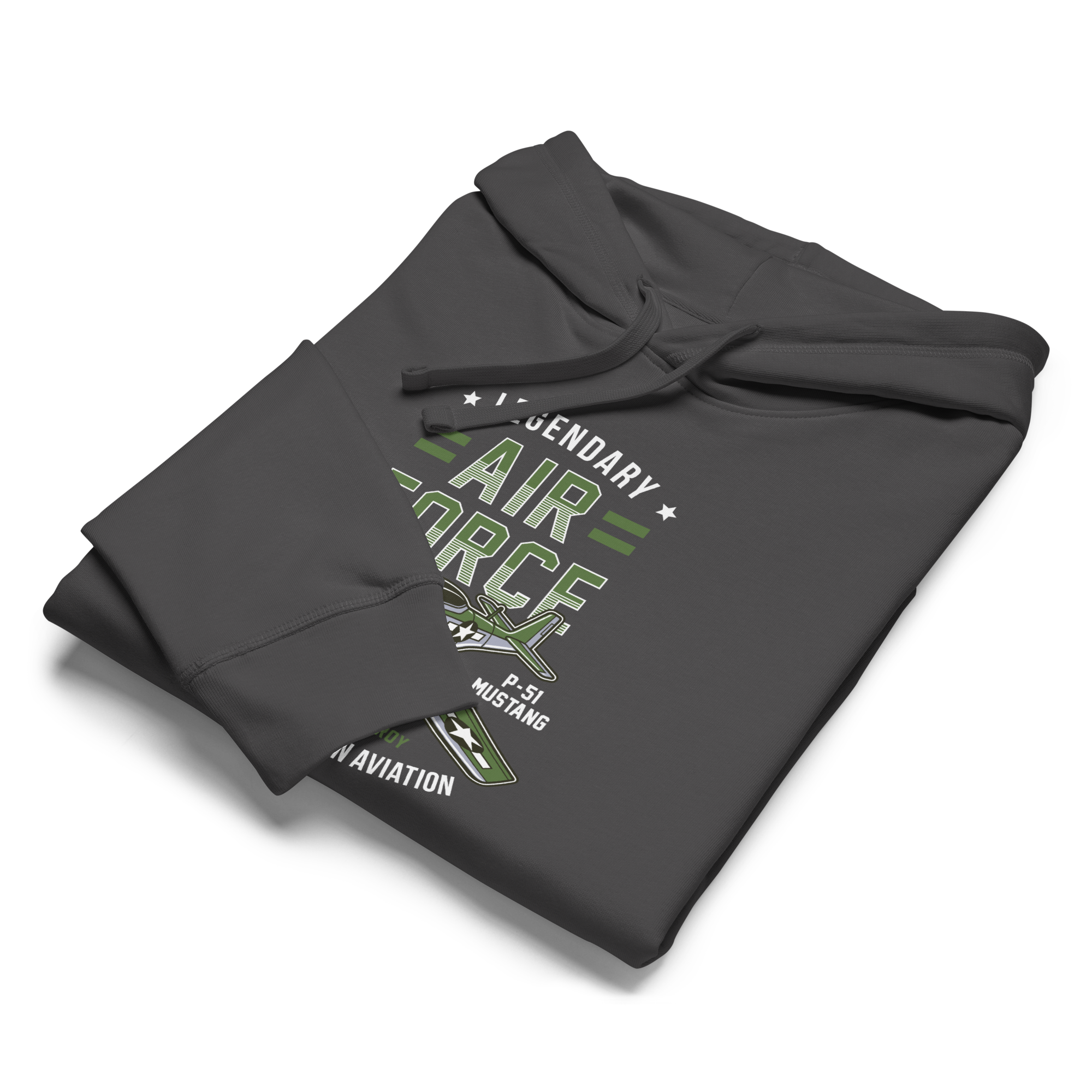 Legendary P-51 Mustang Aviation Graphic | Organic Unisex Hoodie