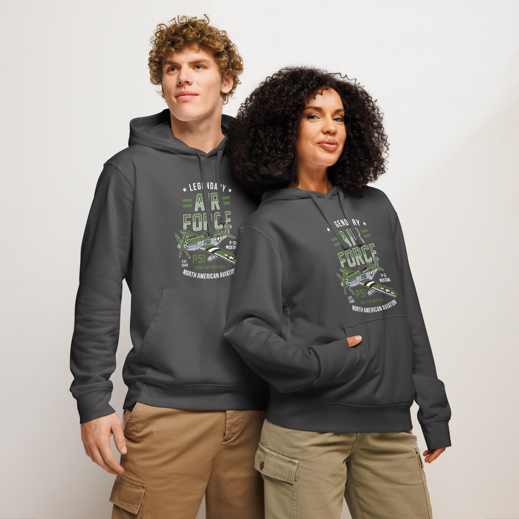 Legendary P-51 Mustang Aviation Graphic | Organic Unisex Hoodie