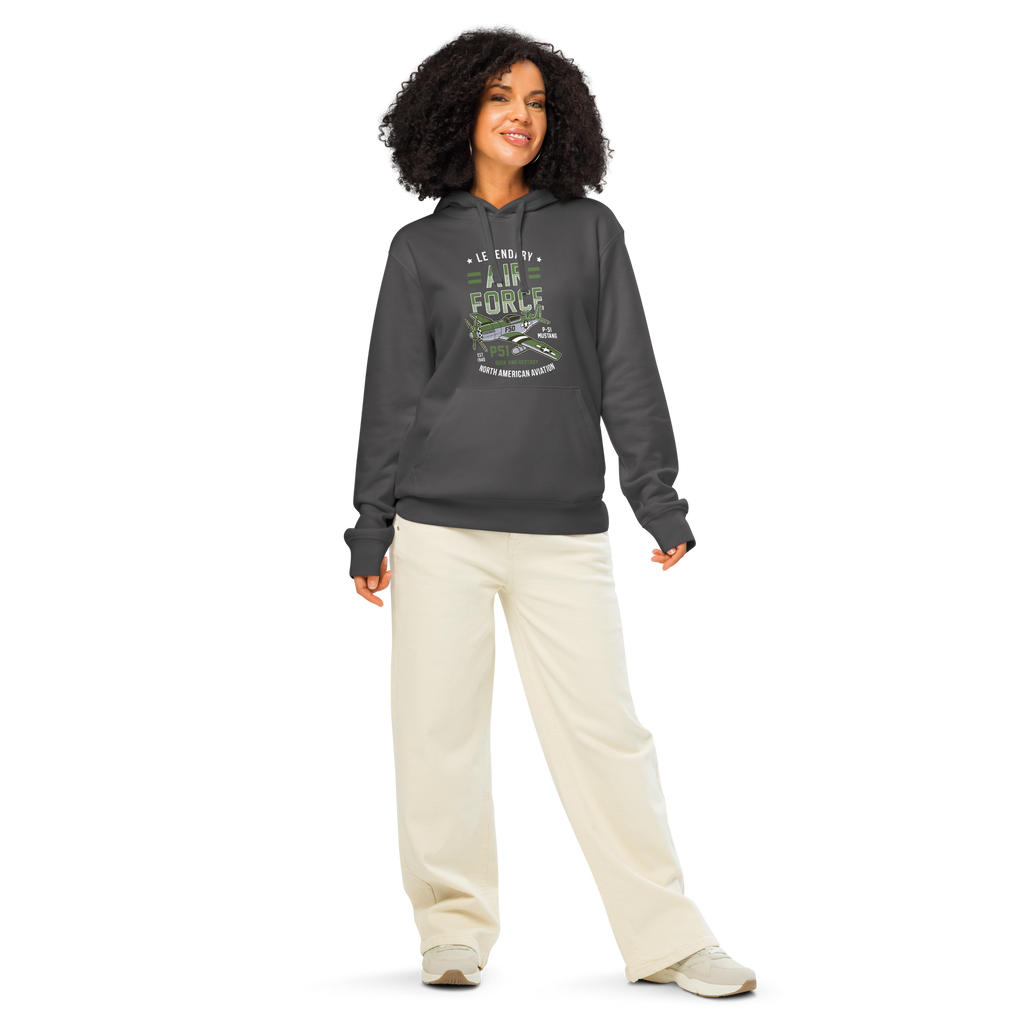 Legendary P-51 Mustang Aviation Graphic | Organic Unisex Hoodie