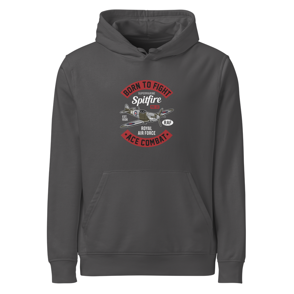 Timeless Supermarine Spitfire Aviation Graphic | Organic Unisex Hoodie