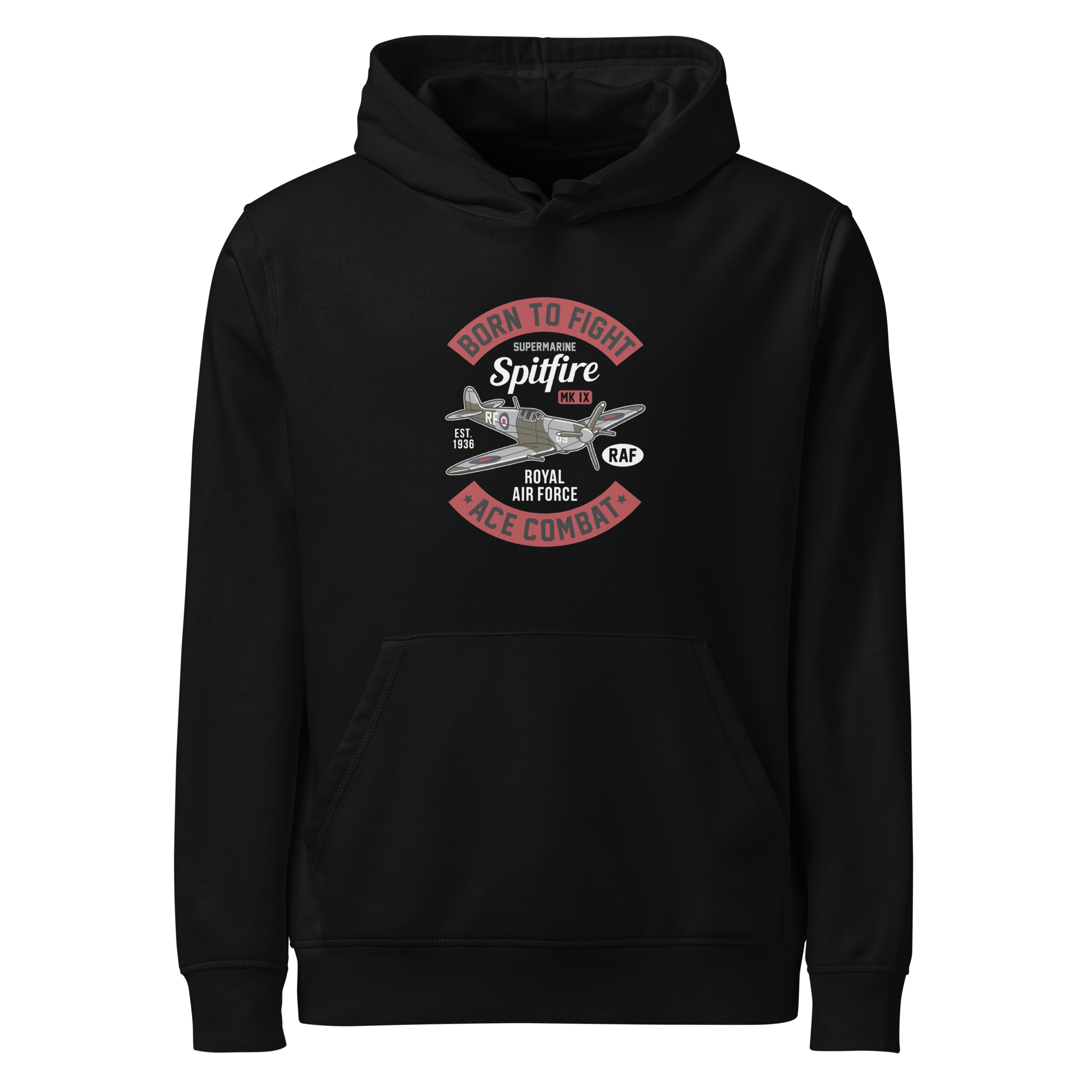 Timeless Supermarine Spitfire Aviation Graphic | Organic Unisex Hoodie