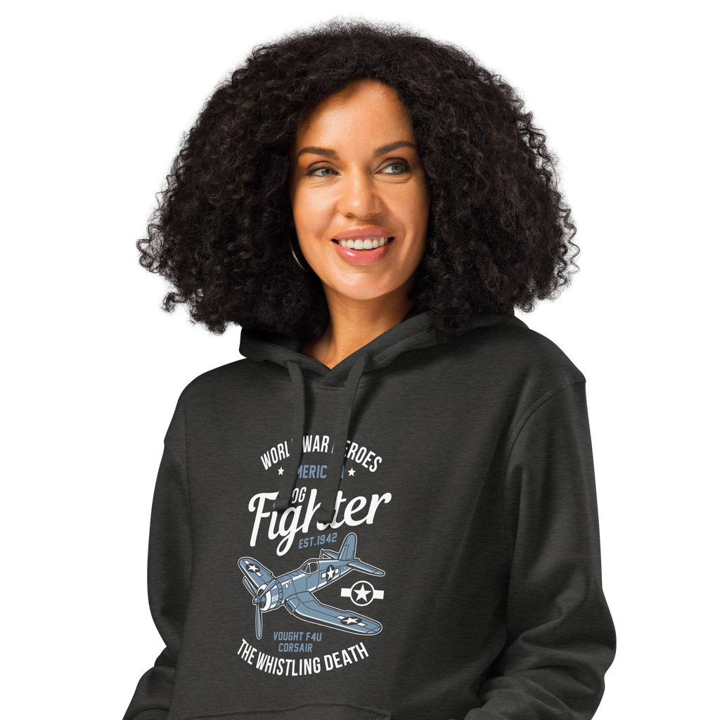 Iconic Vought F4U Corsair Aviation Graphic | Organic Unisex Hoodie
