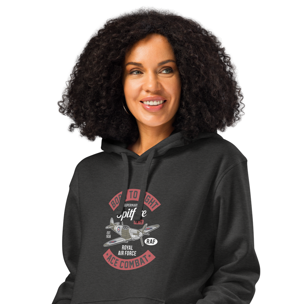 Timeless Supermarine Spitfire Aviation Graphic | Organic Unisex Hoodie