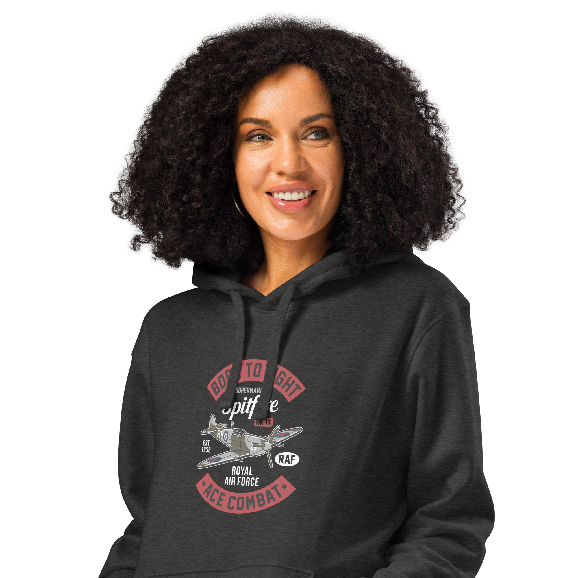 Timeless Supermarine Spitfire Aviation Graphic | Organic Unisex Hoodie