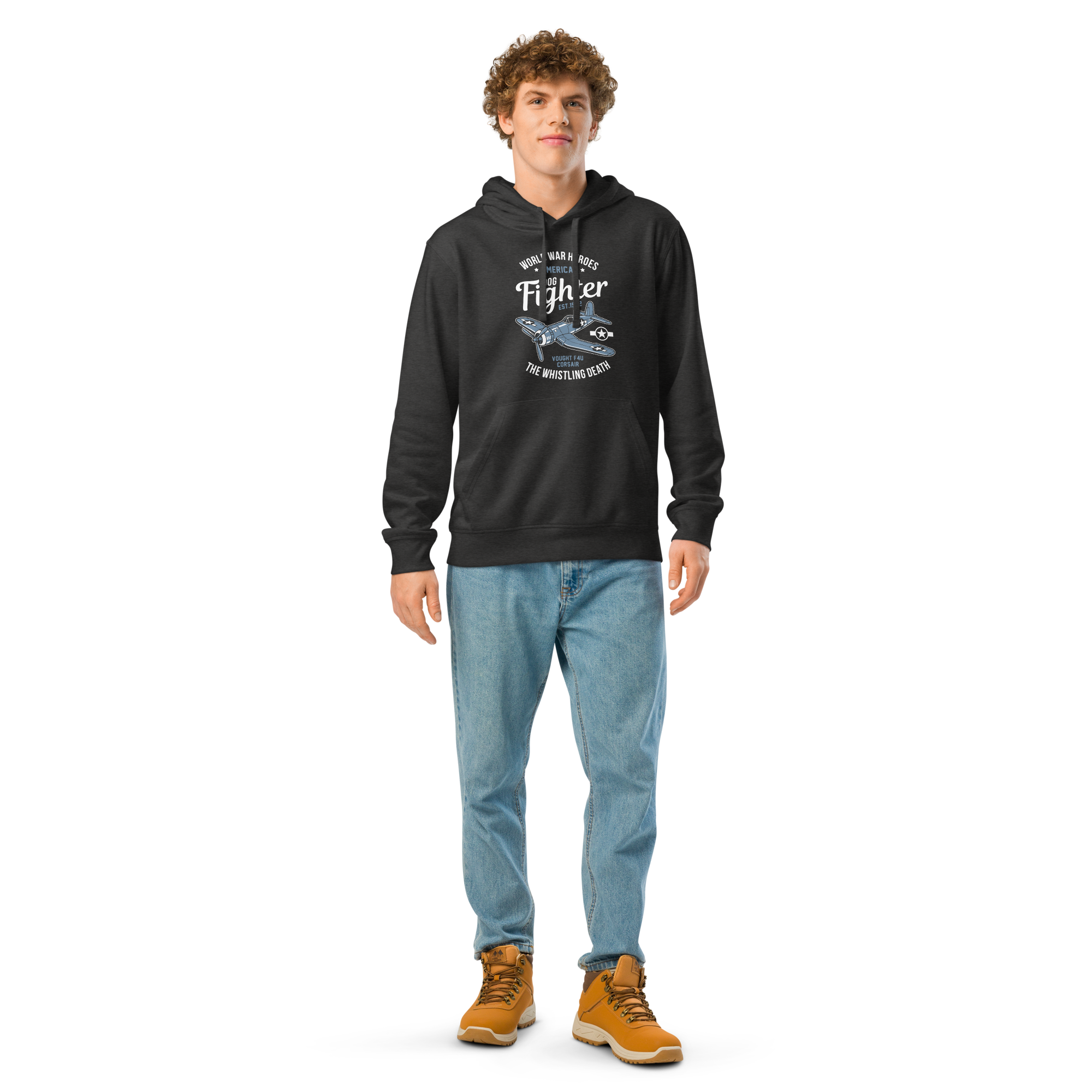 Iconic Vought F4U Corsair Aviation Graphic | Organic Unisex Hoodie