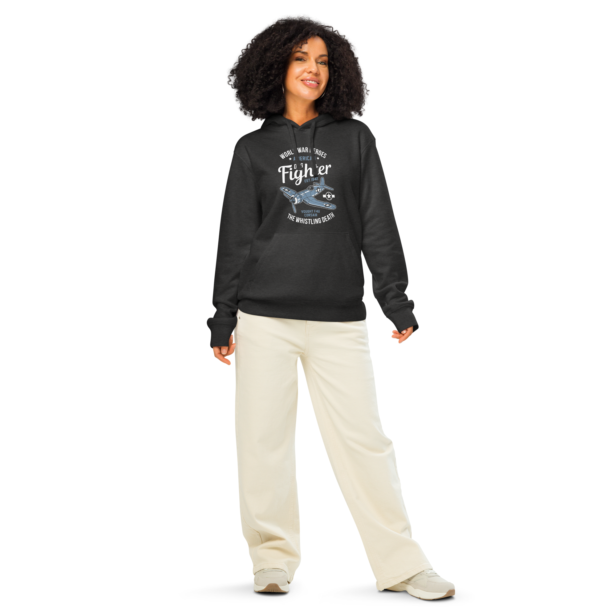 Iconic Vought F4U Corsair Aviation Graphic | Organic Unisex Hoodie