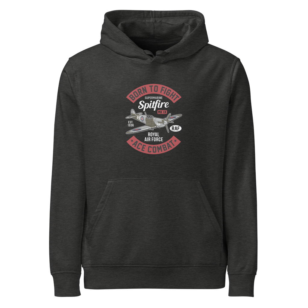Timeless Supermarine Spitfire Aviation Graphic | Organic Unisex Hoodie