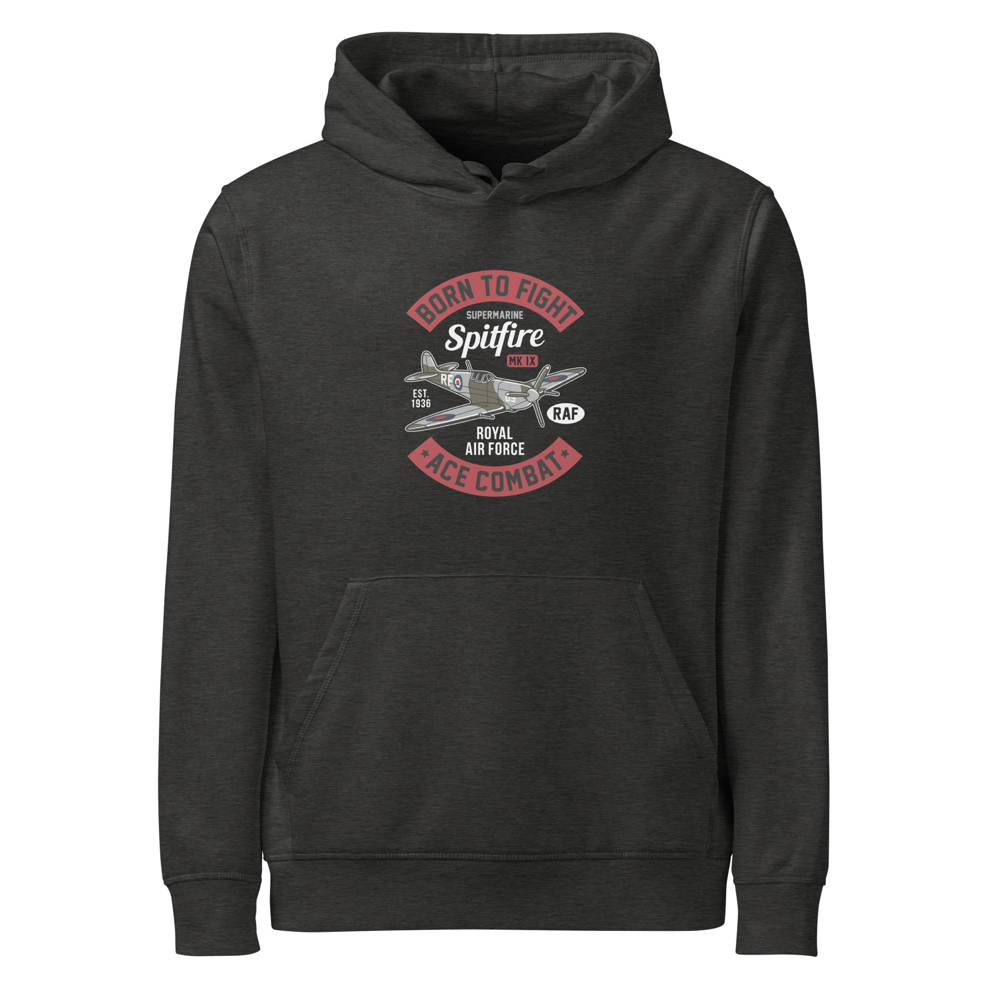 Timeless Supermarine Spitfire Aviation Graphic | Organic Unisex Hoodie