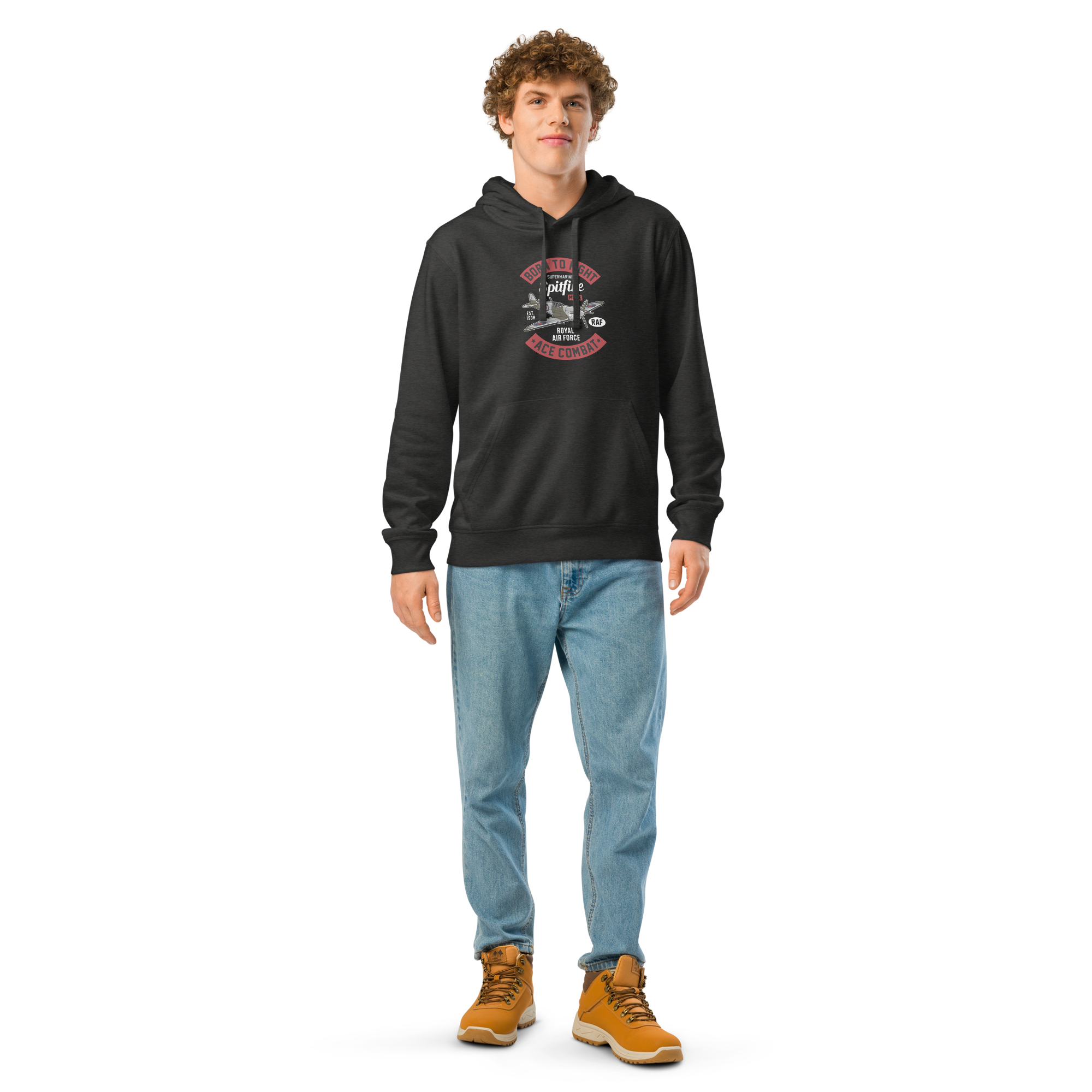 Timeless Supermarine Spitfire Aviation Graphic | Organic Unisex Hoodie