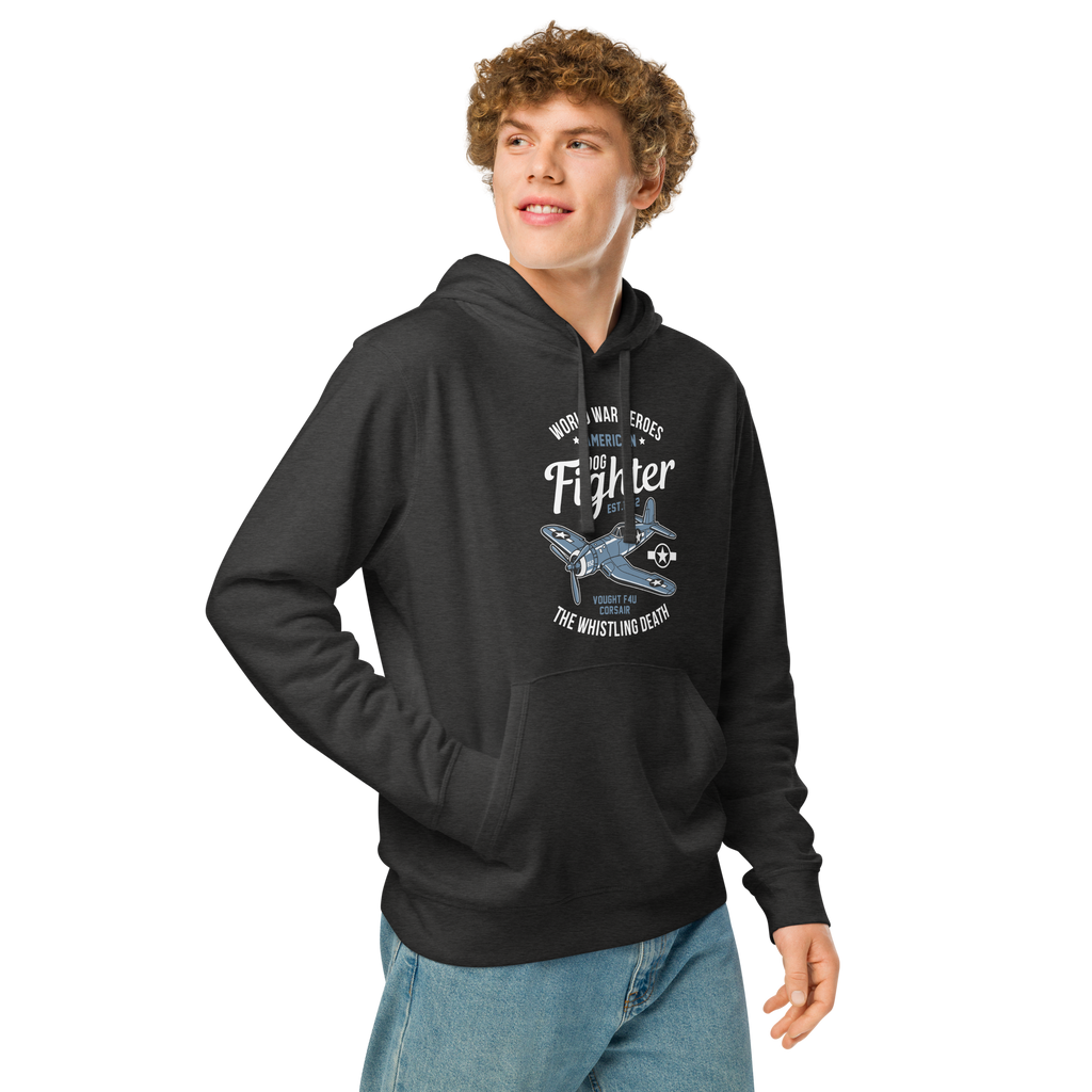 Iconic Vought F4U Corsair Aviation Graphic | Organic Unisex Hoodie