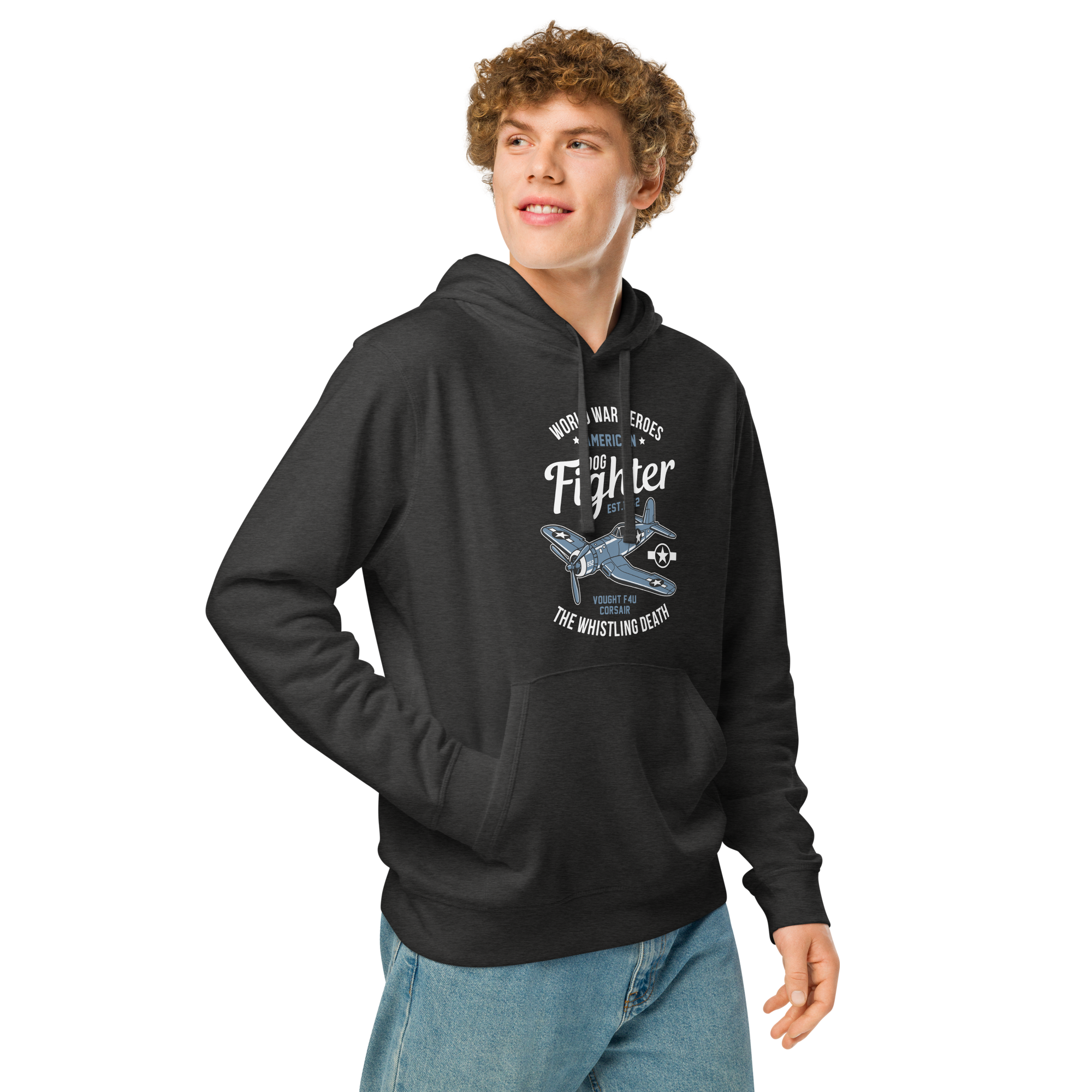 Iconic Vought F4U Corsair Aviation Graphic | Organic Unisex Hoodie