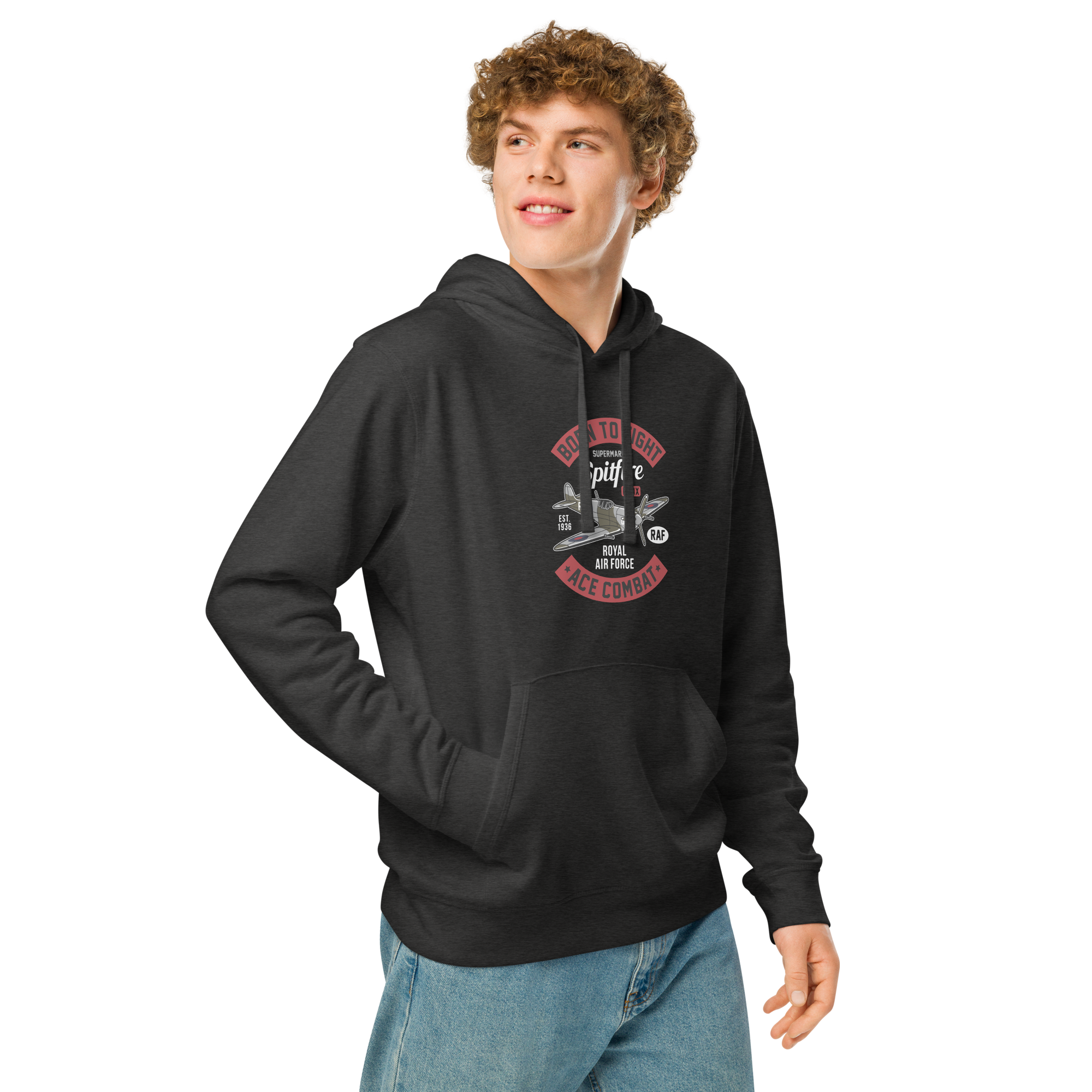 Timeless Supermarine Spitfire Aviation Graphic | Organic Unisex Hoodie