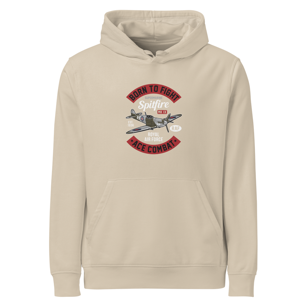 Timeless Supermarine Spitfire Aviation Graphic | Organic Unisex Hoodie