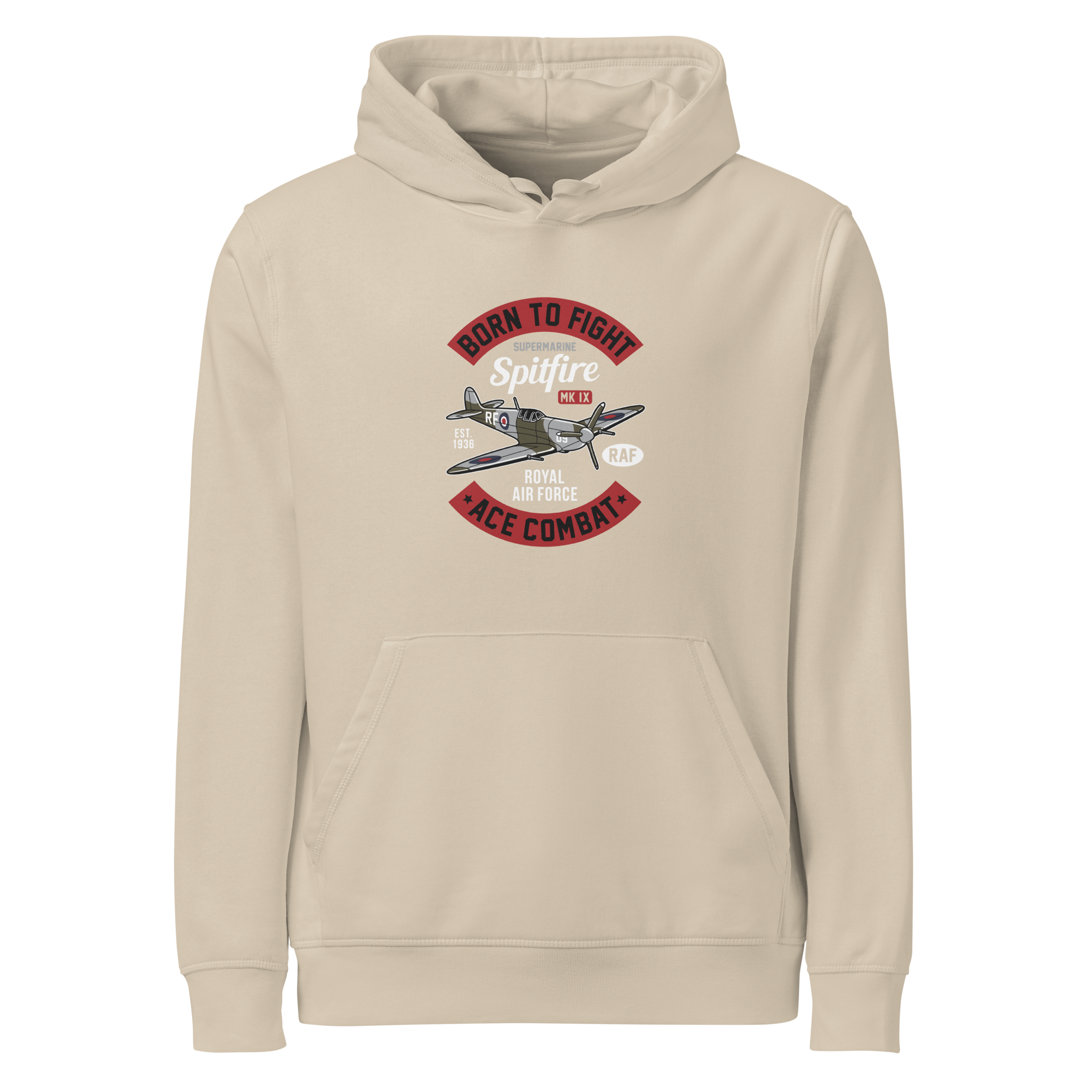 Timeless Supermarine Spitfire Aviation Graphic | Organic Unisex Hoodie