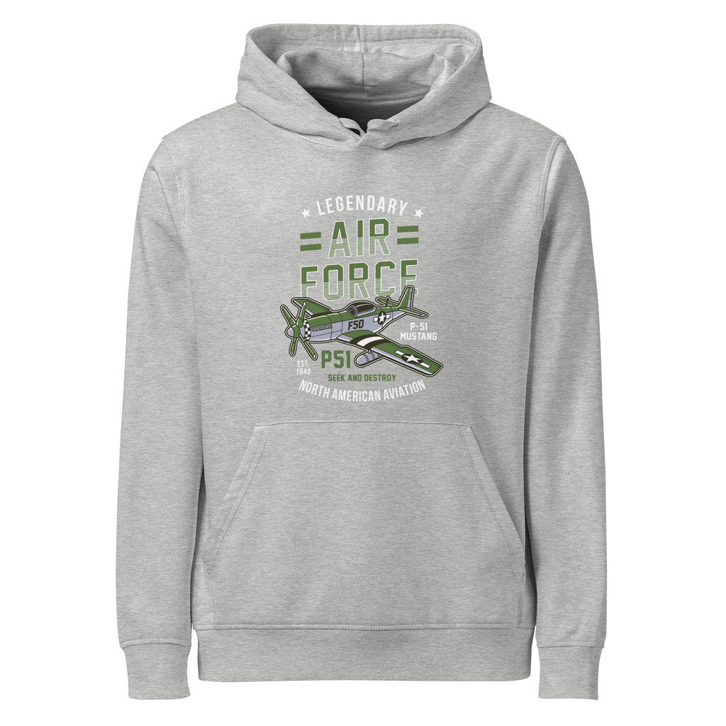 Legendary P-51 Mustang Aviation Graphic | Organic Unisex Hoodie